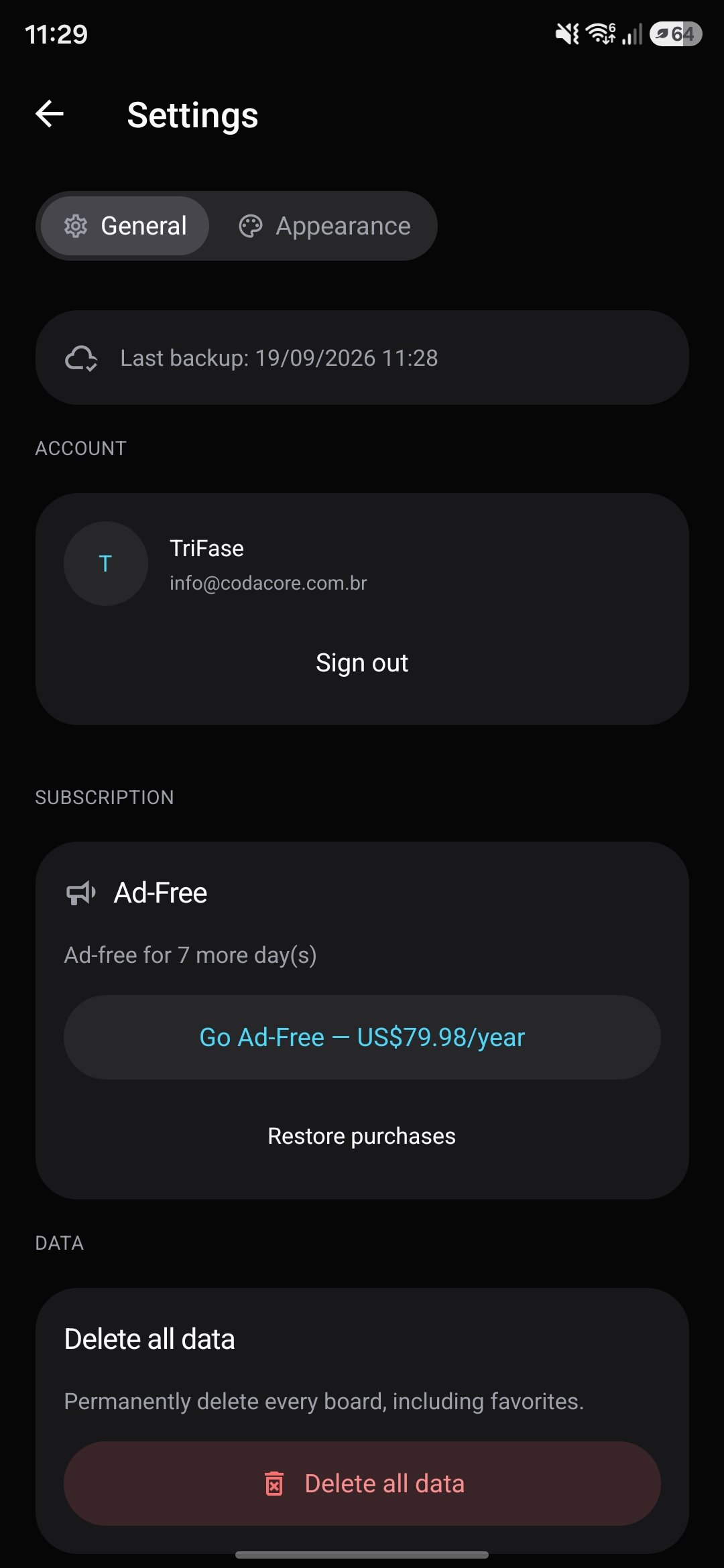 Account & sync
