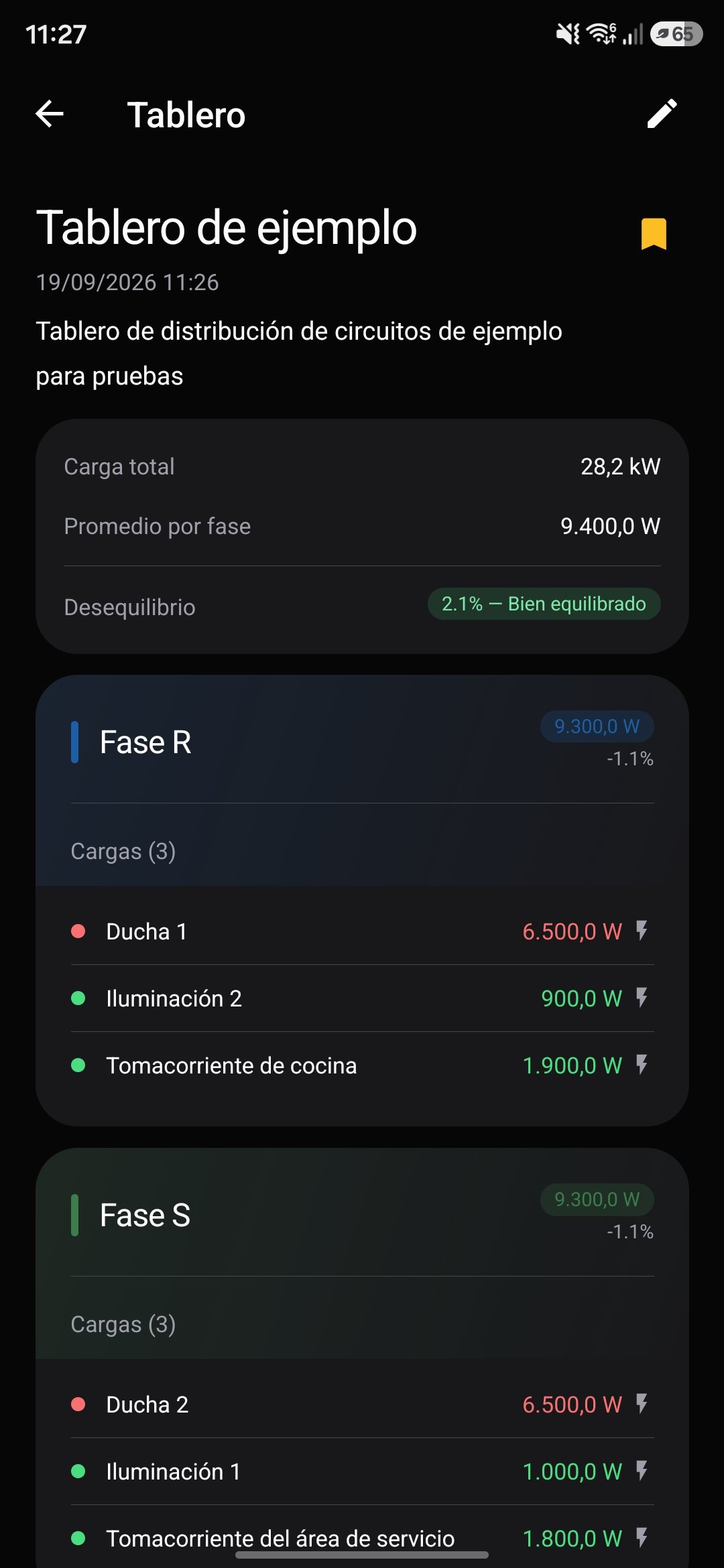 Detalle del tablero