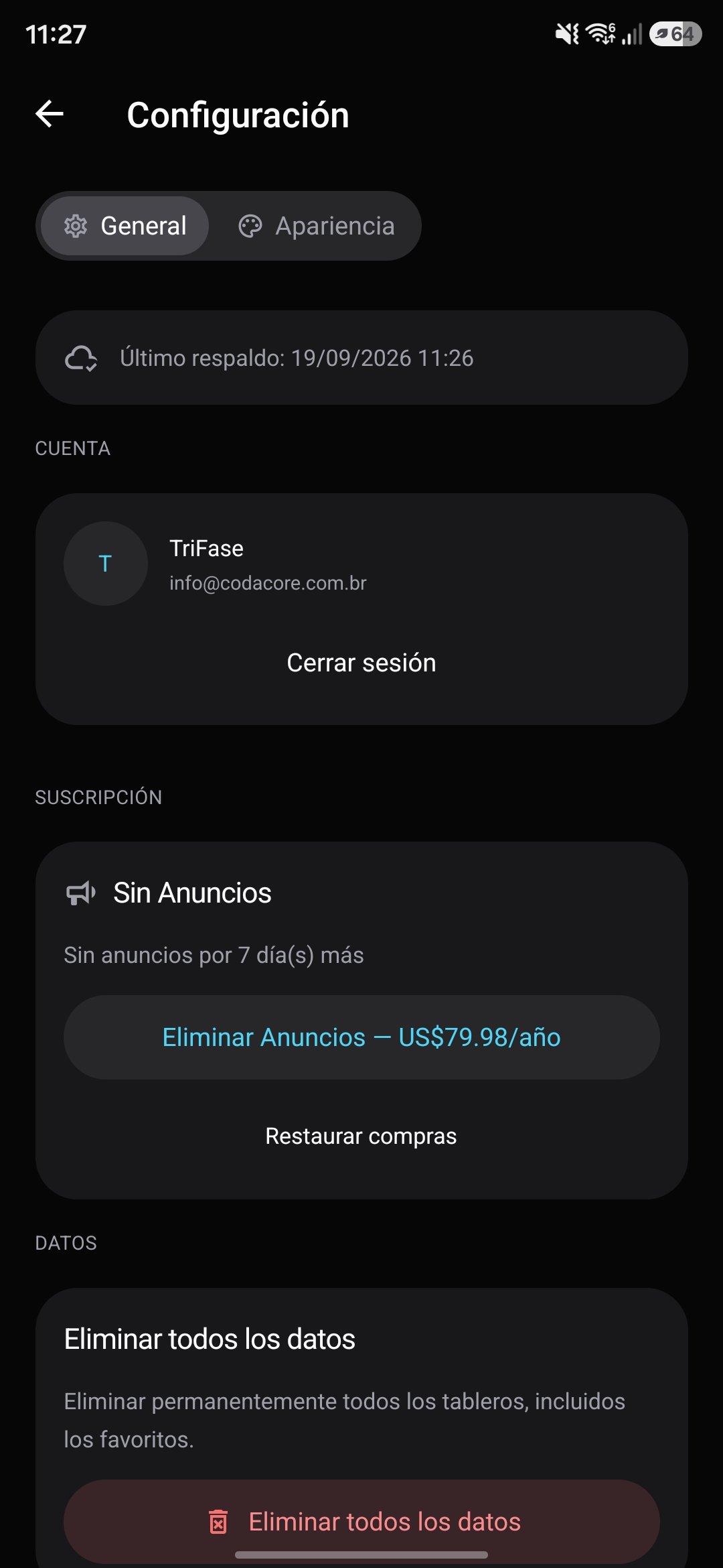 Cuenta y sincronización